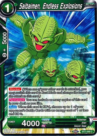 Saibaimen, Explosiones sin fin (BT7-068) [El asalto de los Saiyans] 
