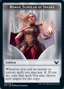 Elemental // Rowan, Scholar of Sparks Emblem Double-Sided Token [Strixhaven: School of Mages Tokens]-2