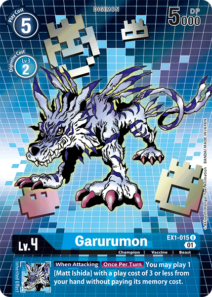 Garurumon [EX1-015] (Arte alternativo) [Colección clásica] 
