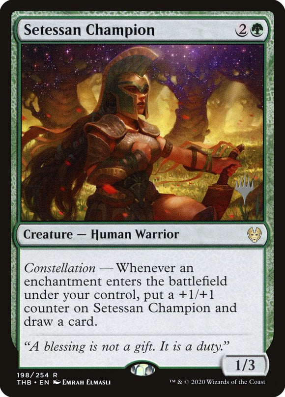 Campeón Setessan (paquete promocional) [Promociones de Theros Beyond Death] 