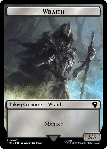Dragon // Wraith Double-Sided Token [The Lord of the Rings: Tales of Middle-Earth Commander Tokens] - 0