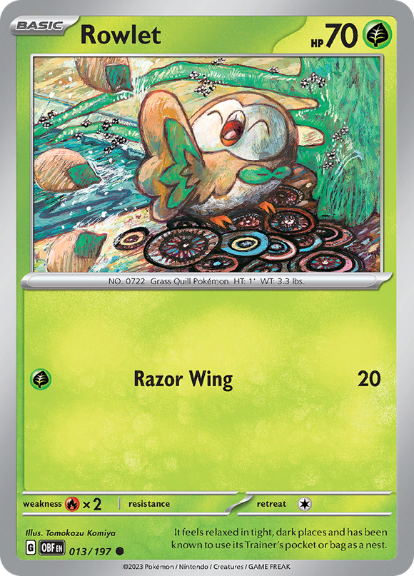 Rowlet (013/197) [Scarlet &amp; Violet: Llamas de obsidiana] 