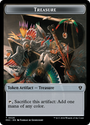 Gold // Treasure Double-Sided Token [Murders at Karlov Manor Commander Tokens]-2