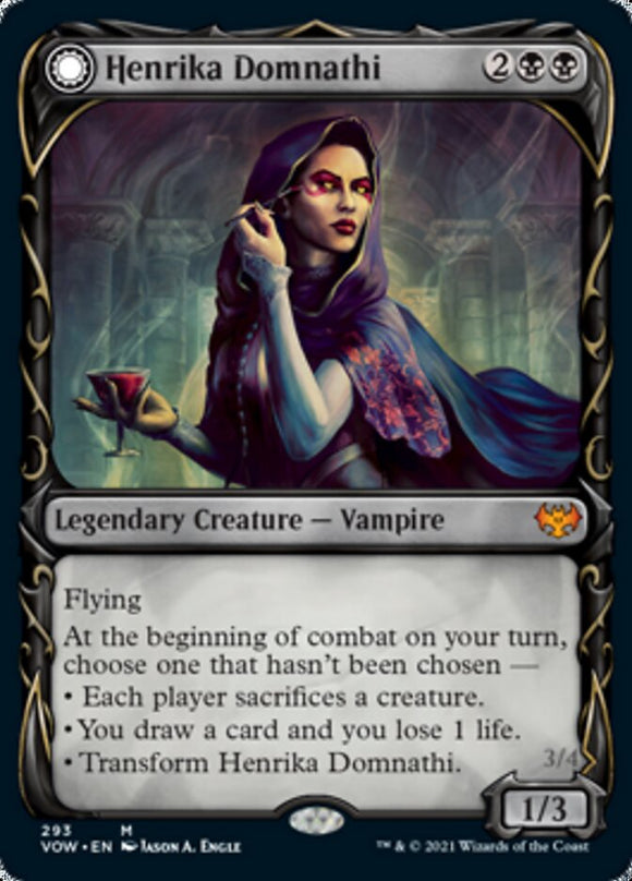 Henrika Domnathi // Henrika, vidente infernal (marco de colmillos de exhibición) [Innistrad: Crimson Vow] 