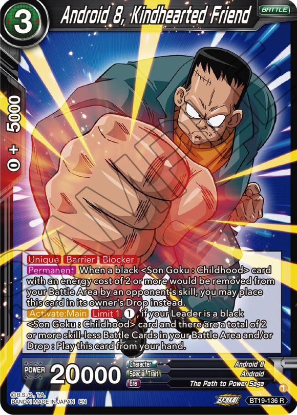 Androide 8, Amigo de Buen Corazón (BT19-136) [Ambición del Luchador] 