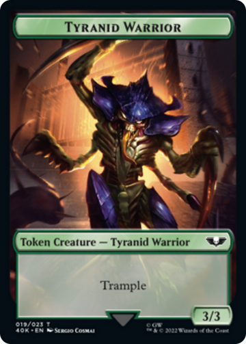 Tyranid (17) // Tyranid Warrior Double-Sided Token [Warhammer 40,000 Tokens] - 0