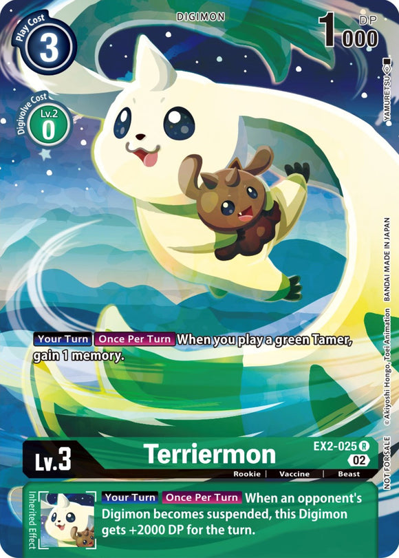 Terriermon [EX2-025] (Paquete promocional de concurso de ilustración de Digimon) [Promociones de Digital Hazard] 