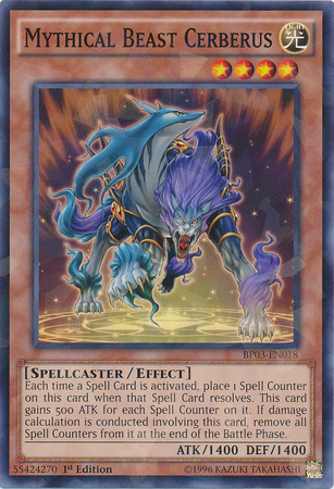 Bestia mítica Cerberus [BP03-EN018] Shatterfoil Raro 