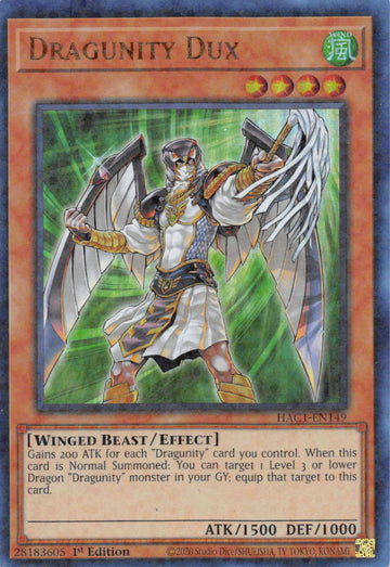 Dragunity Dux (Duel Terminal) [HAC1-EN149] Raro paralelo 