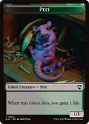 Saproling // Pest (0023) Double-Sided Token [Secrets of Strixhaven Commander Tokens]-2