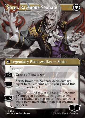 Sorin of House Markov // Sorin, Ravenous Neonate (Borderless) (Textured Foil) [Modern Horizons 3] - 0