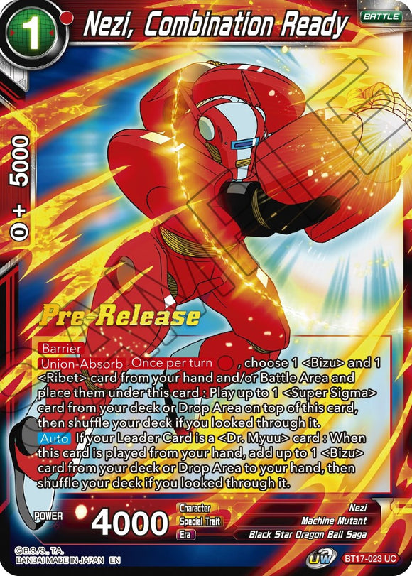 Nezi, Combinación lista (BT17-023) [Promociones de prelanzamiento de Ultimate Squad] 
