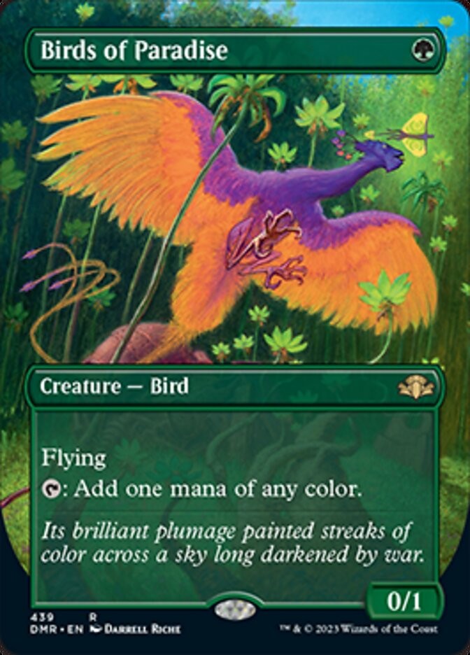 Birds of Paradise (Borderless Alternate Art) [Dominaria Remastered]