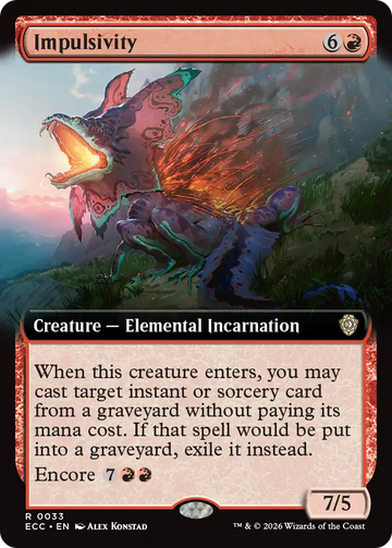 Impulsivity (Extended Art) [Lorwyn Eclipsed Commander]