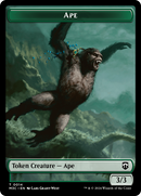 Ape (Ripple Foil) // Plant Double-Sided Token [Modern Horizons 3 Commander Tokens]-1