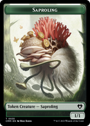 Saproling // Dragon (0021) Double-Sided Token [Commander Masters Tokens]-1