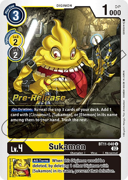 Sukamon [BT11-040] [Promociones previas al lanzamiento de la fase dimensional] 