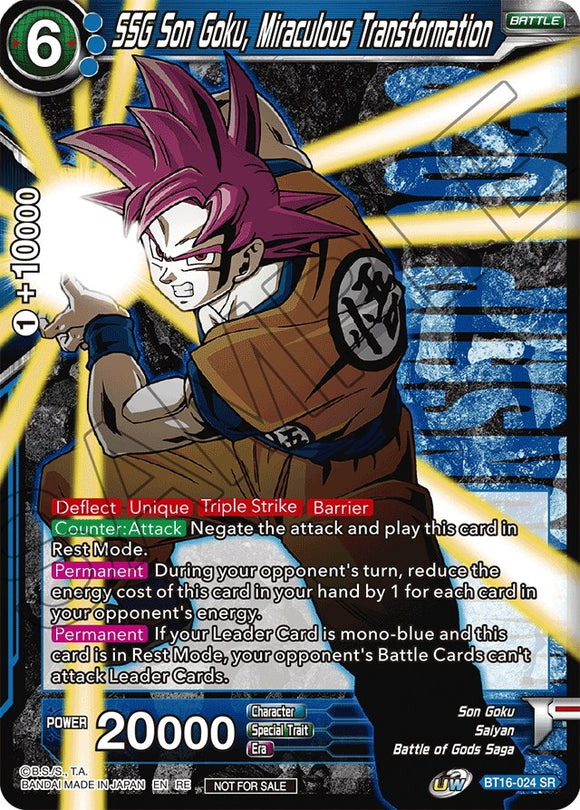 SSG Son Goku, Transformación Milagrosa (Campeonato 2022) (BT15-024) [Tarjetas de Promoción] 