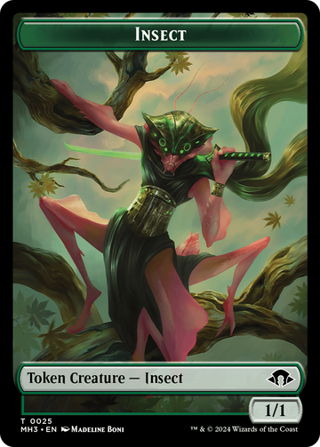 Beast (0015) // Insect (0025) Double-Sided Token [Modern Horizons 3 Commander Tokens] - 0