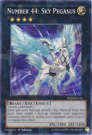 Número 44: Sky Pegasus [BP03-EN130] Shatterfoil Raro 