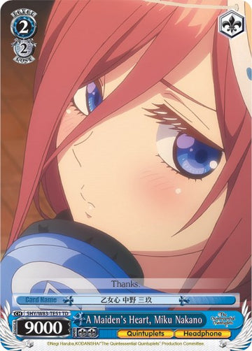 El corazón de una doncella, Miku Nakano (5HY/W83-TE51 TD) [Las quintillizas por excelencia] 