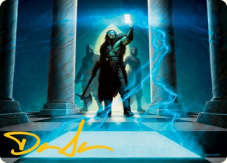 Tarjeta de arte Sudden Insight (firma estampada en dorado) [Serie de arte Dungeons &amp; Dragons: Adventures in the Forgotten Realms] 