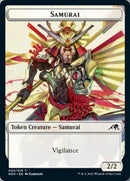 Samurai // Construct (015) Double-Sided Token [Kamigawa: Neon Dynasty Tokens]-1