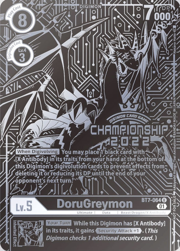 DoruGreymon [BT7-064] (2.º puesto en la final del campeonato 2022) [Promociones de Next Adventure] 