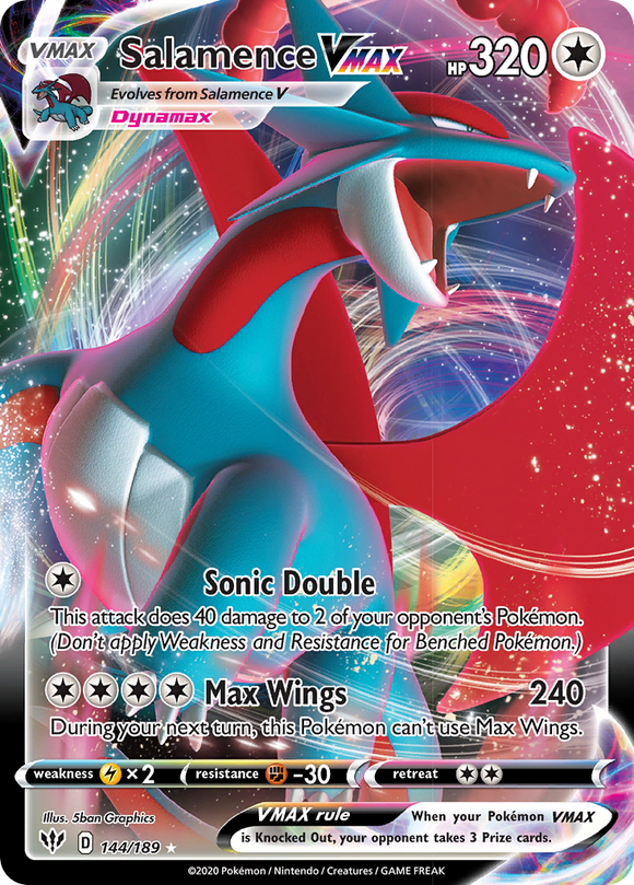 Salamence VMAX (144/189) [Espada y escudo: oscuridad en llamas] 