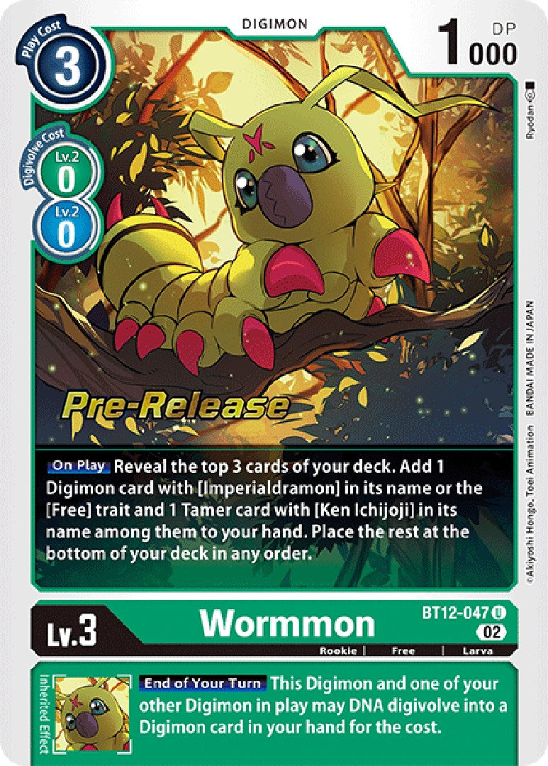 Wormmon [BT12-047] [Tarjetas de prelanzamiento de Across Time] 