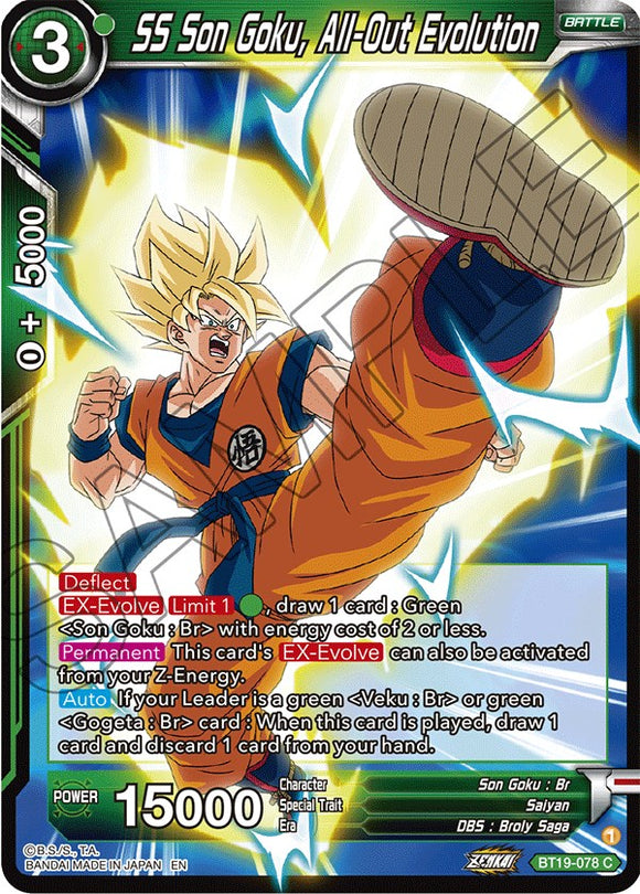 SS Son Goku, Evolución total (BT19-078) [Ambición del luchador] 