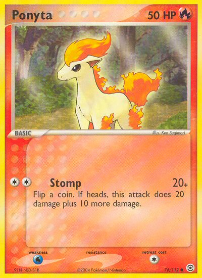 Ponyta (76/112) [EX: Rojo Fuego y Verde Hoja] 
