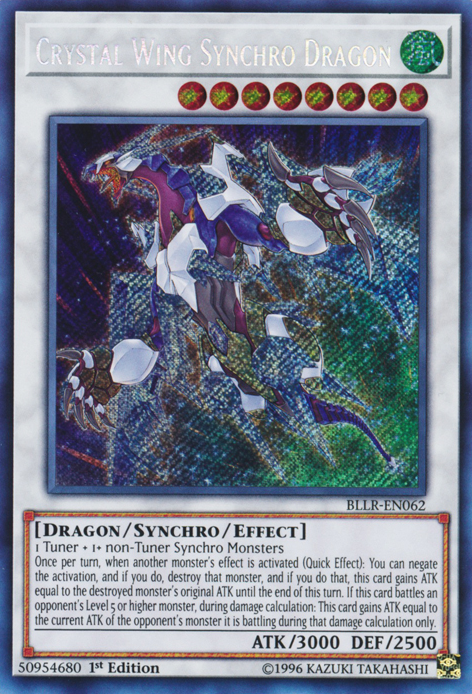 Dragón Sincro Ala de Cristal [BLLR-EN062] Raro Secreto 