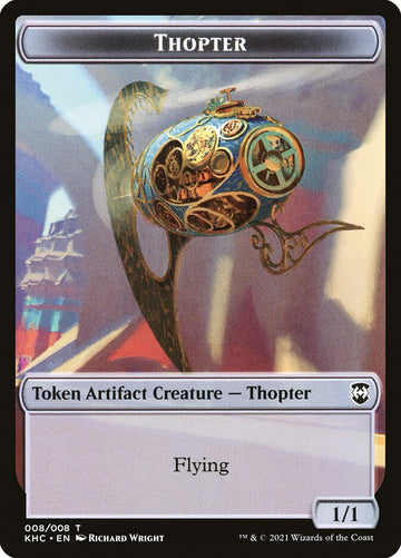 Dragon // Thopter Double-Sided Token [Kaldheim Commander Tokens] - 0