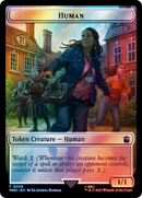 Human (0038) // Mutant Double-Sided Token (Surge Foil) [Doctor Who Tokens]-1