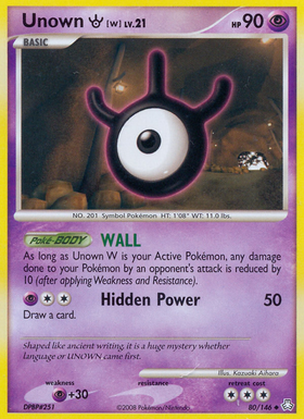 Unown W (80/146) [Diamante y Perla: Leyendas despertadas] 