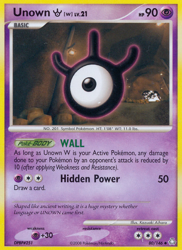 Unown W (80/146) [Diamante y Perla: Leyendas despertadas] 