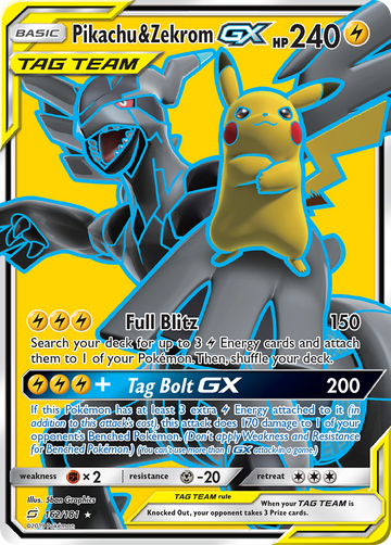 Pikachu y Zekrom GX (162/181) [Sol y Luna: Unen fuerzas] 