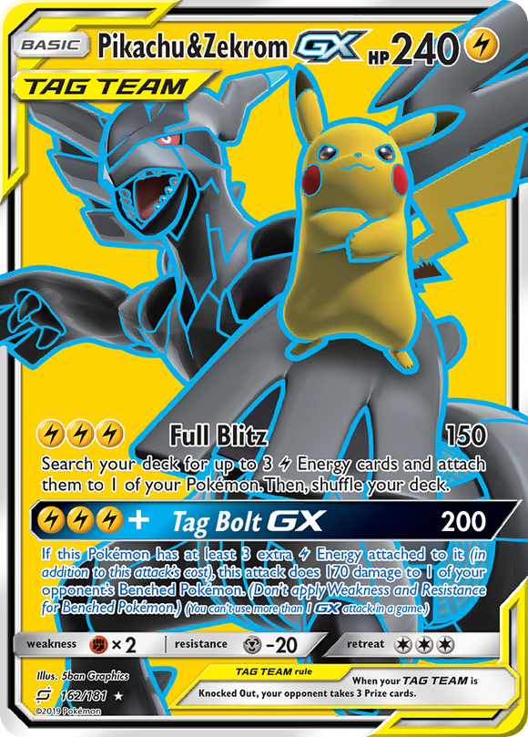 Pikachu y Zekrom GX (162/181) [Sol y Luna: Unen fuerzas] 