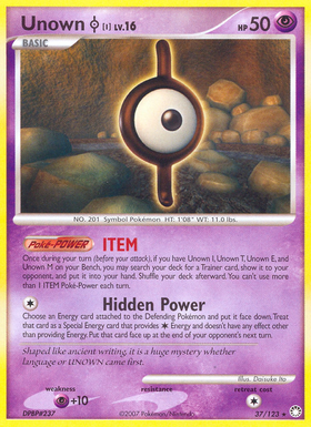Unown I (37/123) [Diamante y Perla: Tesoros Misteriosos] 