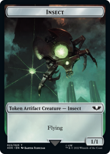 Necron Warrior // Insect Double-Sided (Surge Foil) [Warhammer 40,000 Tokens] - 0