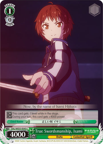 La verdadera esgrima, Isami (DAL/WE33-E043 C) [Fecha A Bullet] 