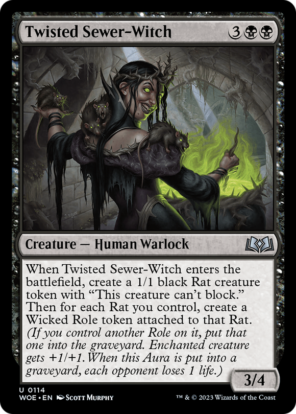 Bruja de alcantarilla retorcida [Wilds of Eldraine] 