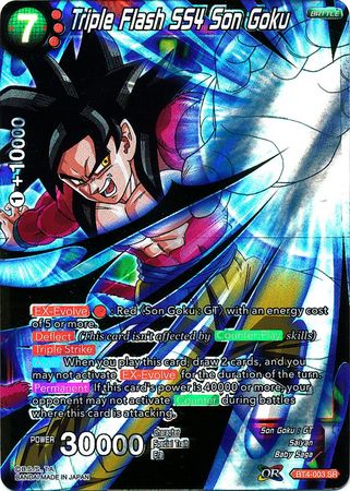 Triple Flash SS4 Son Goku (BT4-003) [Guerra Colosal] 