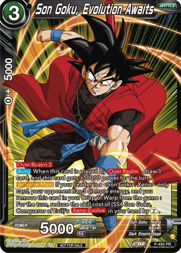 Son Goku, la evolución te espera (P-450) [Tarjetas de promoción de torneos] 