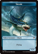 Warrior // Shark Double-Sided Token [Reality Fracture Commander Tokens]-2