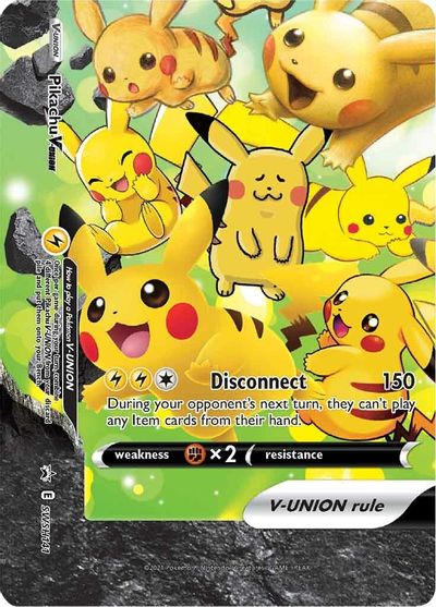 Pikachu V-UNION (SWSH141) (Celebraciones) [Promociones de Sword &amp; Shield: Black Star] 