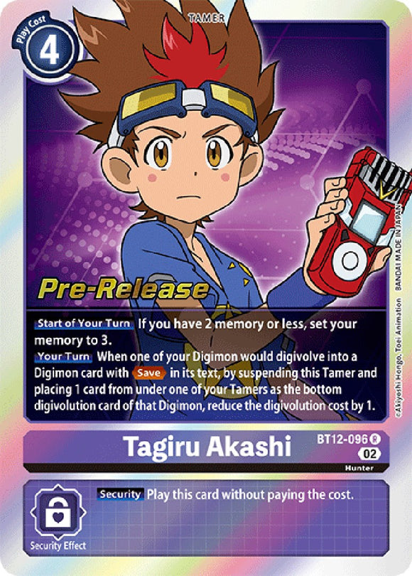 Tagiru Akashi [BT12-096] [Tarjetas de prelanzamiento de Across Time] 