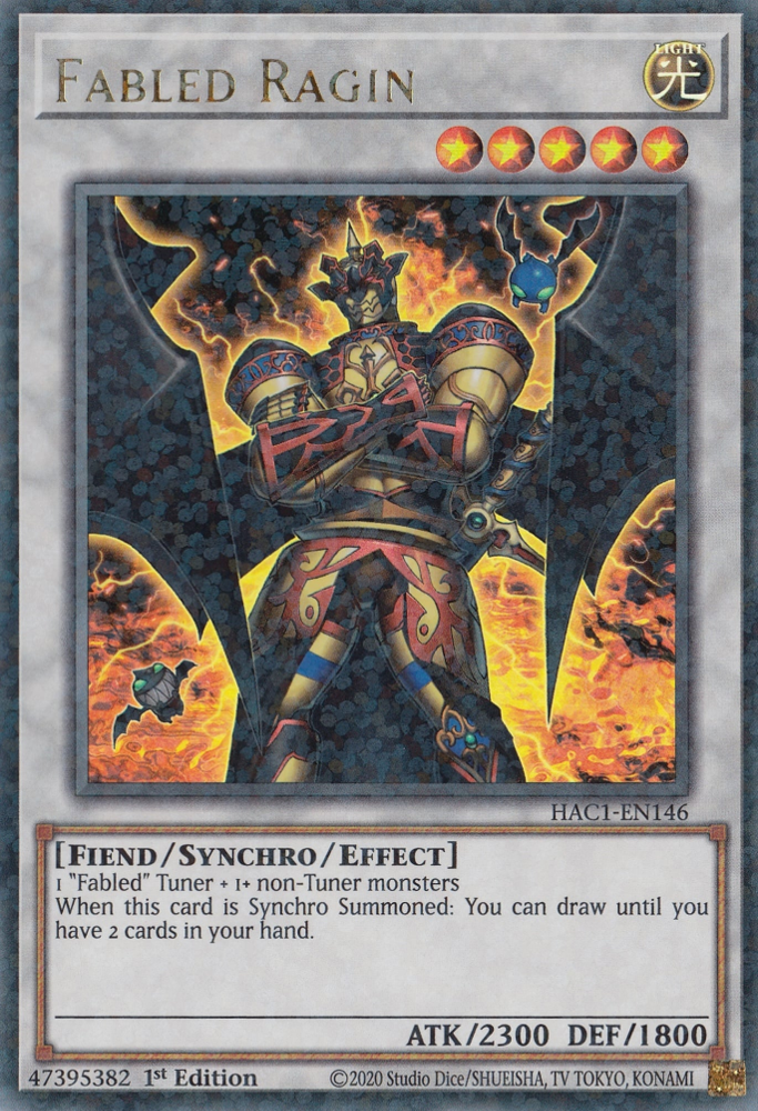 parallel rare yugioh card Fabled Ragin (Duel Terminal) [HAC1-EN146] Parallel Rare