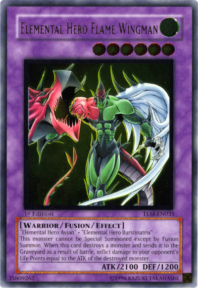Elemental Hero Flame Wingman [TLM-EN035] Última versión rara 